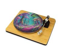Trippy Mushroom Vinyl Slip Mat Cork Turntable Mat Psychedelic Record Player Mat 12" 7" DJ Slipmat Gift (12")