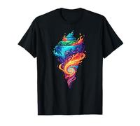 Trippy Ocean Fire Spiral Seashell Fantasy T-Shirt