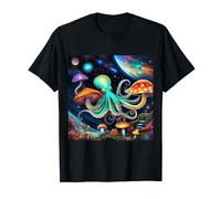 Trippy Octopus Space Fantasy EDM Surreal Cephalopod T-Shirt