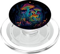 Trippy Psychedelic Magic Mushroom Mushrooms Goa Psy Trance PopSockets PopGrip for MagSafe