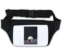 Trippy Psychedelic Space Travel Retro Style Poster Earth Waist Bag Fanny Pack White