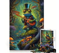 Trippy Steampunk Frog Vibe Adults 1000 Piece Jigsaw Puzzle Mind Recall Mind Calming Fun Firm Interlock Xmas Present (38x26cm)