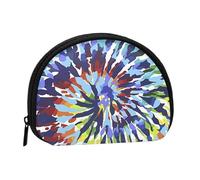 Trippy Tye Dye, Women's Storage Bag Shell Makeup Bag Small Coin Purse Shell Change Pouch