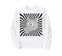 Trippy Wolf Animal Art Hypnotic Psychedelic Cartoon Dog Sweatshirt