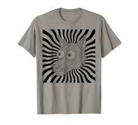Trippy Wolf Animal Art Hypnotic Psychedelic Cartoon Dog T-Shirt