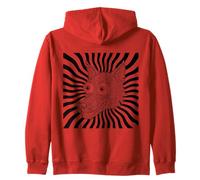 Trippy Wolf Animal Art Hypnotic Psychedelic Cartoon Dog Zip Hoodie