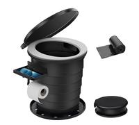 TRIPTIPS 2025 Upgrade Retractable Portable Toilet Foldable with Soft Cushion Height Adjustable Travel Toilet for Car Camping Toilet Porta Potty for Adults and Kids, Portable Toilet for Camping