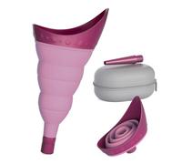 TRIPTIPS Pee Conch Foldable Female Urinal Device Portable Urinal for Women Pee Funnel for Women Travel, She Pee Cup for Women, Stand to Pee Reusable Womens Urinal Funnel with Tube and Case (D-Purple)