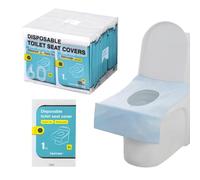 TRIPTIPS Toilet Seat Covers Disposable Waterproof- 60 Packs XL Disposable Toilet Seat Cover for Adults and Kids, Faster Stick, Individually Wrapped Travel Pack for Public Toilet/Travel (White-60pcs)