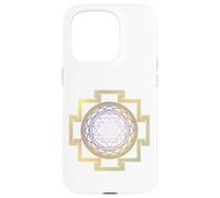 Tripura Sundari 3 Goddess Golden Lotus Design Case for iPhone 15 Pro