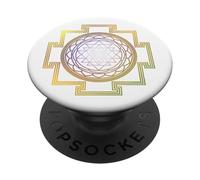 Tripura Sundari 3 Goddess Golden Lotus Design PopSockets Adhesive PopGrip