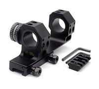 TRIROCK 25.4mm 30mm Dual Scope Rings Mount Cantilever with Angle Cosine Indicator & Bubble Level fits 21mm Picatinny weaver Rail