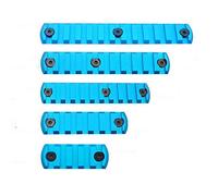 Trirock 5-pack Blue Keymod picatinny rail sections kit fits key mod handguard rail mount system - 5,7,9,11,13 Slots