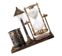 TRISAR Hourglass Pen Holder, Exquisite Antique Design, Wide Application, Durable Pencil Cup Holder, Multifunctional for Offices (Gold)