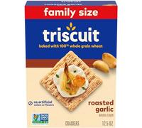 Triscuit Roasted Garlic Whole Grain Wheat Crackers, Family Size, 12.5 oz