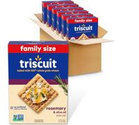Triscuit Rosemary & Olive Oil Whole Grain Wheat Crackers, Family Size, 6 - 12.5 oz Boxes