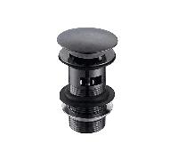 Trisen Brassware Trisen Black klik klak slotted basin waste plug top in BRASS TW002