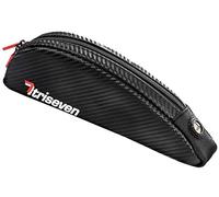 TriSeven Aero 30 Carbon Cycling Frame Bag - Lightweight Storage for Triathlons & MTB | Holds Large Cell Phones, Wallets, 10 Gels, Pump, Tools and More!