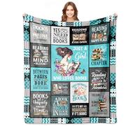 TRISG Book Lovers Gifts for Women, Gifts for Book Lovers Throw Blanket 60"x50", Reader Gift for Women, Reading Blanket, Bookish Club Worm Librarian, Readers Gift Ideas for Christmas