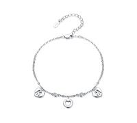 TRISHULA MOM Bracelet 925 Sterling Silver Heart Bracelet Adjustable Bracelet MOM Jewellery Mother's Day Gift for Mum