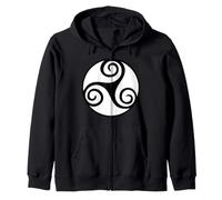 Triskele Triple Spiral Triskelion Celtic Zip Hoodie