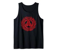 Triskelion Celtic Symbol Triple Spiral Ancient Pagan Irish Tank Top