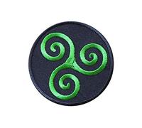 Triskelion, Stoner Doom, Pagan, Heathen, Magic, s, Spells, Witch, Ancient Beliefs, Magick, Occult, Nature1 Embroidered Iron on Applique Souvenir Accessory