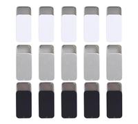 Trisoye 15 Pcs Slide Top Tin Containers Mini Metal Tin Box Containers Storage Boxes with Lid for Small Items(Black White Silver)