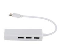 Trisoye TYPEC to USB2.0 100GbE Network Card Hub Lan Rj45 Ethernet Network Adapter 3 Port USB 2.0 Spare Parts Accessories