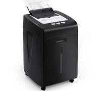 Trisruvian Heavy Duty Paper Shredder: Auto Feed 200 Sheets Industrial P5 Security Micro Cut-Credit Card/CD Destroyer with 35L Bin for Home Office Small Business Use|Confidential Shredding
