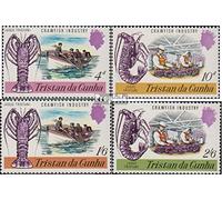 Tristan da Cunha Mi.-number.: 137-140 (complete.issue.) 1969 Langusten (Stamps for collectors) Water animals