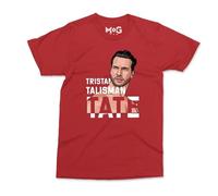 Tristan Talisman Tate Graphic T-Shirt - Red - L - Animated Portrait Andrew Tate Brothers Printed T-Shirt - Kickboxing Fan T-Shirt