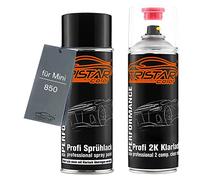 TRISTARcolor Car paint 2K spray can set for Mini 850 Pepper White/Old English White Base coat 2K clear coat spray can