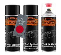 TRISTARcolor Car paint 2K spray can set for Mitsubishi R59 Aztec Red under + base coat 2K clear coat