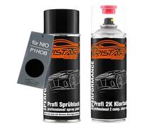 TRISTARcolor Car paint 2K spray can set for NIO P1HOB Onyx Black High Gloss Base coat 2K clear coat spray can