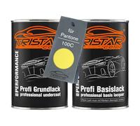 TRISTARcolor Car paint Set can ready-to-spray for Pantone 100C Yellow under + base coat 2.0 litre 2000ml