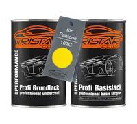 TRISTARcolor Car paint Set can ready-to-spray for Pantone 102C Yellow under + base coat 2.0 litre 2000ml