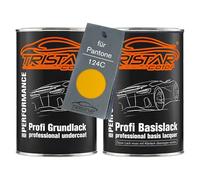 TRISTARcolor Car paint Set can ready-to-spray for Pantone 124C Yellow under + base coat 2.0 litre 2000ml