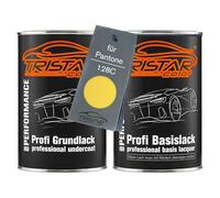TRISTARcolor Car paint Set can ready-to-spray for Pantone 128C Yellow under + base coat 2.0 litre 2000ml