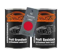 TRISTARcolor Car paint Set can ready-to-spray for Pantone 186C Red under + base coat 2.0 litre 2000ml