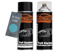 TRISTARcolor Car paint Spray can set for Audi L53D Niagarablau/Niagara Blue Base coat clear coat spray can 400ml