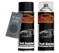 TRISTARcolor Car paint Spray can set for Audi LZ7S Daytonagrau Perl/Daytona Gray Perl Base coat clear coat spray can 400ml