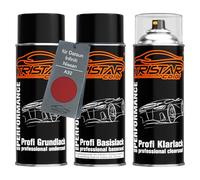 TRISTARcolor Car paint Spray can set for Datsun/Infiniti/Nissan A32 E-Motion Red Perl/Rouge Emotion Nacre under + base coat clear coat spray can 400ml