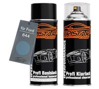 TRISTARcolor Car paint Spray can set for Ford 644 Tonic Blue Metallic Base coat clear coat spray can 400ml