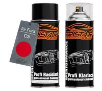 TRISTARcolor Car paint Spray can set for Ford C3 Colorado Red Base coat clear coat spray can 400ml