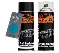 TRISTARcolor Car paint Spray can set for Ford J2 Carribean Blue Base coat clear coat spray can 400ml