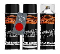 TRISTARcolor Car paint Spray can set for Ford PQ Race Red under + base coat clear coat spray can 400ml