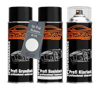 TRISTARcolor Car paint Spray can set for Fuji/Subaru K1X Crystal White Perl under + base coat clear coat spray can 400ml