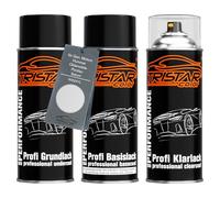 TRISTARcolor Car paint Spray can set for Gen. Motors/Hummer/Oldsmobile/Pontiac/Saturn WA241L Polar White 1 Metallic Perl under + base coat clear coat spray can 400ml