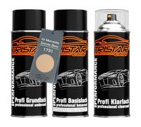 TRISTARcolor Car paint Spray can set for Mercedes/Daimler Benz 1731 Gobigold KL Metallic Perl under + base coat clear coat spray can 400ml